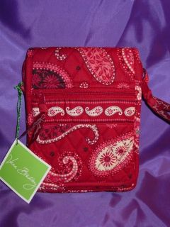 Vera Bradley Mesa Red Retired Mini Hipster Purse Handbag Very Nice NWT