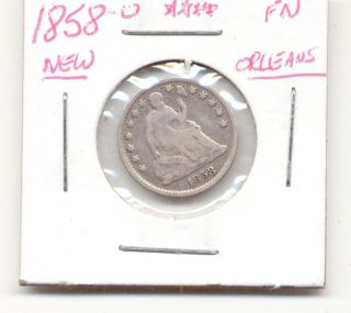 1858 O HALF DIME NEW ORLEANS MINTED LIBERTY SEATED SILVER COIN 1 660