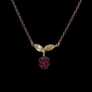 Raspberry Pendant Necklace Michael Michaud Jewelry