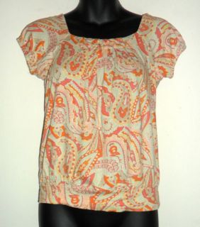 Michael Kors Womens Petite Geometric Print Stretch Tunic Top Shirt PP