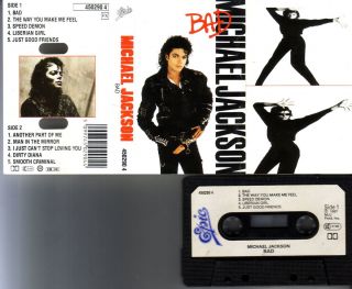 Michael Jackson Bad RARE Original 1987 Soundtrack Cassette Album