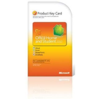 Microsoft Office 2010 Home and Student Product Key Card PKC Retail