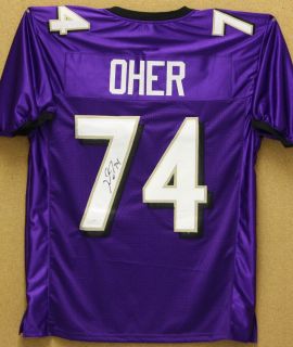 Michael Oher Autographed Purple Baltimore Ravens Jersey