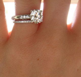 Michael B Crown Lace Platnium Engagement Ring