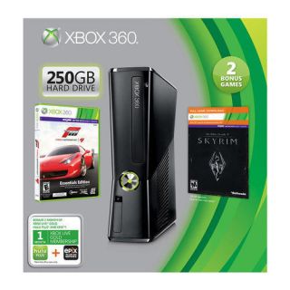 New Microsoft Xbox 360 Slim Latest Model Holiday Bundle 250 GB Black 2
