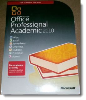 Microsoft Office Professional 2010 Academic Edition for PC Retail Box