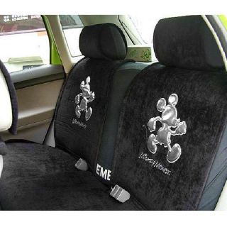 Mickey Mouse Rear Back Row Seat Cover Cushion Black