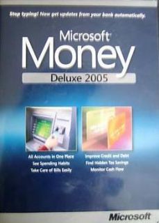 MS Money 2005 Deluxe PC CD Improve Credit Reduce Debt