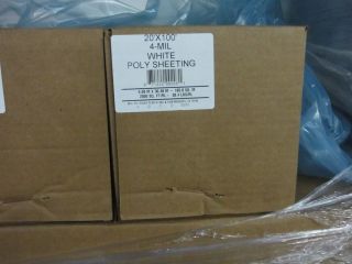 Plastic Sheeting 20X100 4 Mil White Visqueen Dropcloth Great Price