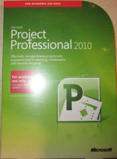 Microsoft Project Professional 2010 Pro AE Full Version Sealed Retail