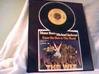 MICHAEL JACKSON/ DIANA ROSS RECORD FRAMED EASE ON DOWN THE ROAD THE
