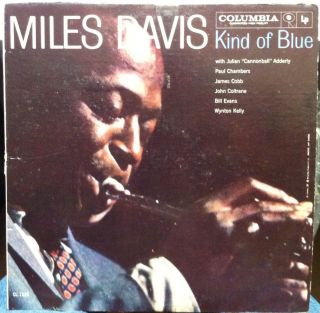 MILES DAVIS kind of blue LP VG CL 1355 Vinyl 1st Press 1959 DG Mono