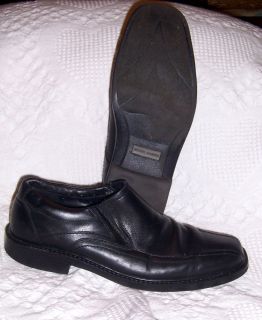 Mens Michael Shannon Loafers 11 5 M Black Leathers Slip on Square Toe