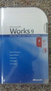 Microsoft Works 9 Retail Box Brand New Full Version Word Processor 9 0