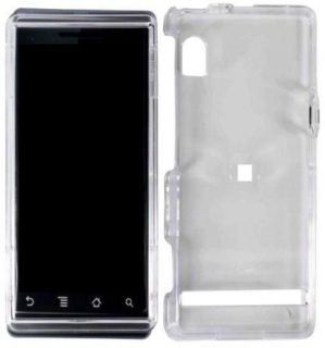 Motorola Milestone A854 CLEAR Faceplate Protector Snap On Hard Cover