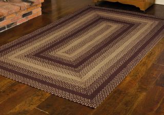 Country Primitive Braided Rugs Coco Browns Natural Jute IHF All Shapes
