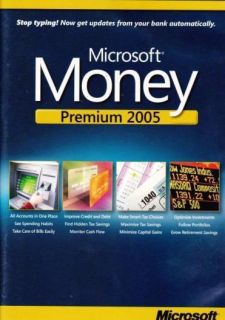 MS Money 2005 Premium PC CD Manage Financial Accounts