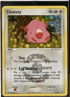 Pokemon Fire Red Leaf Green ex CHANSEY Rare Reverse Holographic Card