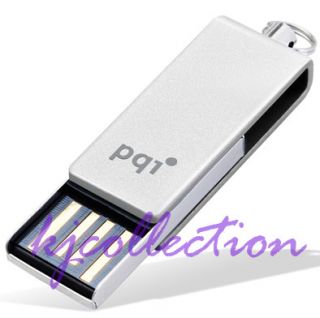 PQI USB 8GB 8g Flash Drive Mini Stick I812 White