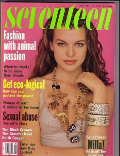 Milla Jovovich Actress Model Seventeen April 1991 Magazine