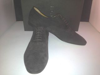 Authentic Gucci Brown Suede Wingtip Shoes