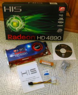 His ATI Radeon HD 4890 H489F1GP 1GB Excellent Condition
