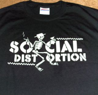 Social Distortion Skeleton Shirt Medium Mike Ness