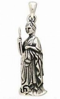 Roman Goddess Minerva Justice Greek Athena Sterling Silver Pendant