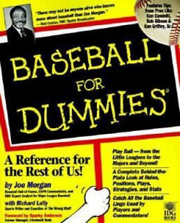 Baseball for Dummies by Joe Morgan and Richard Lally 1998, Paperback