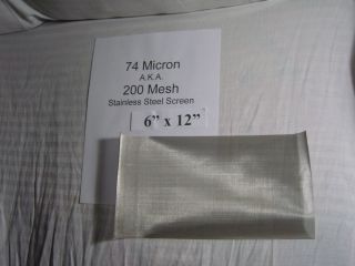 12 pollen keef kif keif 200 mesh 75 micron SS screen sifter