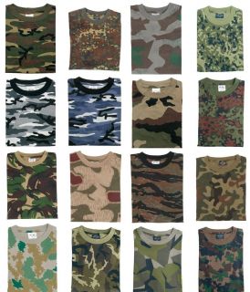Camouflage Military T Shirts Army Tees Camo Shirts Tops