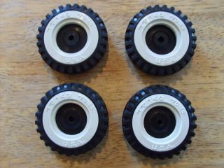 TONKA WHITE WALL TIRES AND 4 SCRIPT WHITE WALL INSERTS FOR YOUR