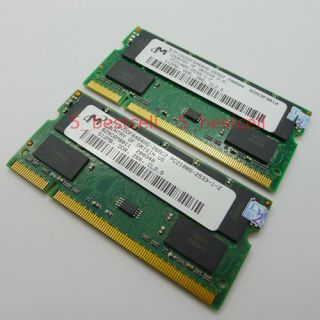 New Micron 1GB (2x512MB) PC2100 DDR Sodimm 200pin DDR 266 Mhz Laptop