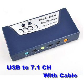 USB 2.0 to Mic/SPDIF 7.1 CH Optical Sound Card Adapter