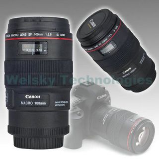 Model Camera Lens Canon EF 100mm Stainless Coffee Cup Mug 350ml