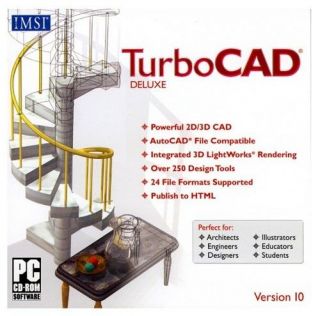 TurboCAD Deluxe 10 PC New in Box with Big Manual