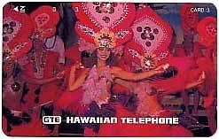 3u Tahitian Dancers With large Pink & Red Costumes (Telephone)