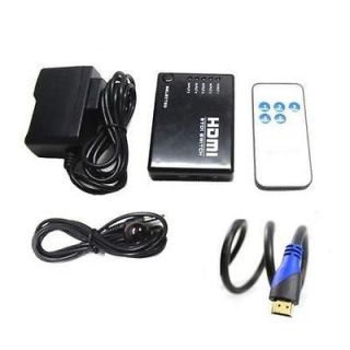 Newly listed 5 PORT 1080P HD HDMI Switch Switcher +Remote +AC Adapter