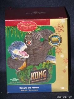 Kong Rescue + T Rex Dinosaur sound Carlton Cards Christmas Ornament