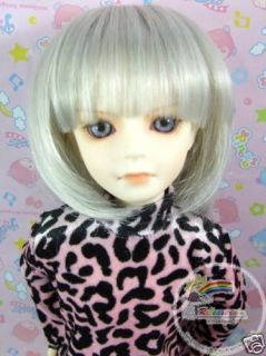 Mini Super Dollfie MSD Silver Bob 7 8 Wig #4088 60