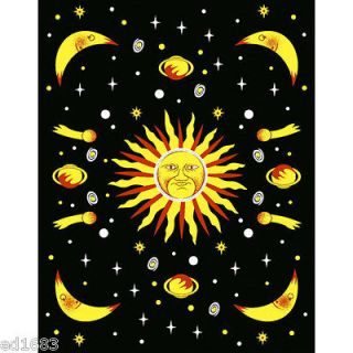 Super Plush Sun Moon Stars Queen Size Blanket 79x 95   Design on
