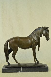Signed P.J Mene Large Abstract Majestic Stallion Horse Bronze