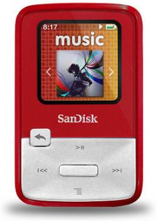 SanDisk Sansa Clip Zip Red 4GB  Media Music Player Sport Free World