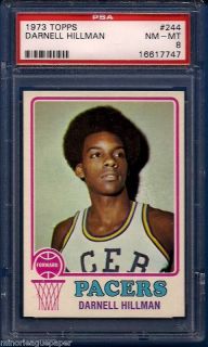 1973 Topps #244 Darnell Hillman ABA Indiana Pacer PSA 8