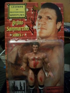 Bruno Sammartino Signed WWE Legends Of Pro Wrestling Bloody Version