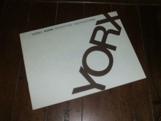 Yorx M2684 stereo system instruction manual 1970s receiver eight