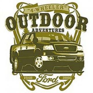 Ford Four Wheeler Truck 4X4 Outdoor Adventures 1948 2006 White T Shirt