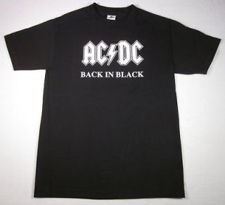 AC/DC Back In Black T shirt Classic Rock Tee NEW SzXL