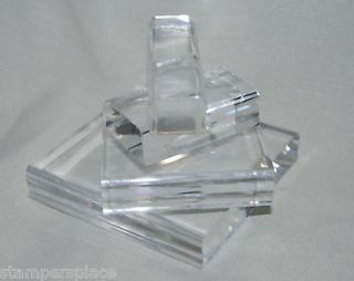 Clear Mount Acrylic Blocks For Cling Rubber Stamp U Choose Size BIG