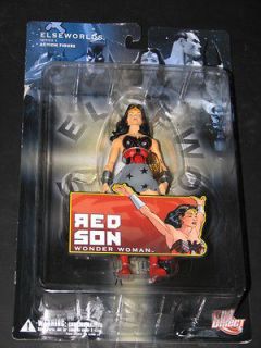Wonder Woman Action Figure RED SON DC Direct Comic Justice League JLU